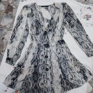 Vestito donna corto fantasia pitone