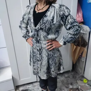 Vestito donna corto fantasia pitone