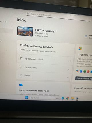 Portátil Lenovo Gris y Negro