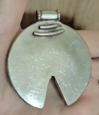 Pendente Tibetano Pietre Dure Blu Arancio