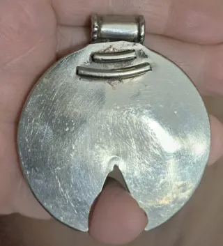 Pendente Tibetano Pietre Dure Blu Arancio