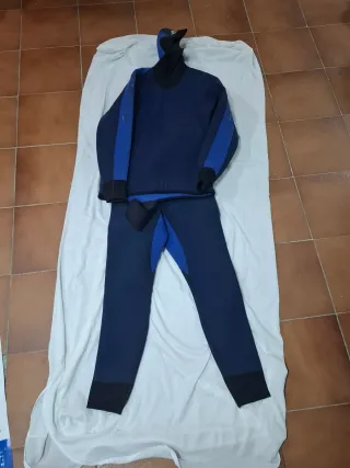 Traje Neopreno Niño Completo Azul y Naranja