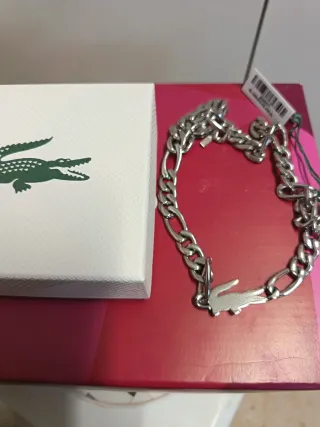 Collar Cadena Lacoste Cocodrilo Plata