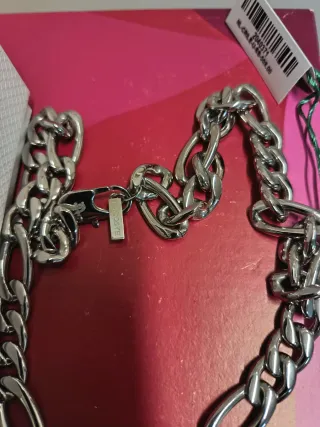 Collar Cadena Lacoste Cocodrilo Plata