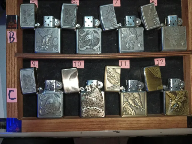 Mecheros tipo Zippo a eligir precio pieza Lote 55€