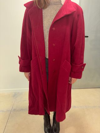 Abrigo largo lana y cachemira vintage