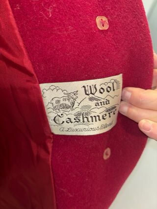 Abrigo largo lana y cachemira vintage