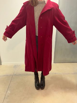 Abrigo largo lana y cachemira vintage