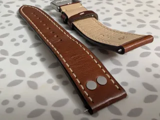 Correa Laco Piel Marrón 20mm