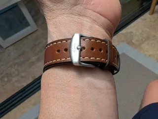 Correa Laco Piel Marrón 20mm