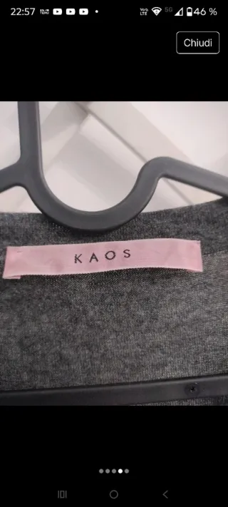 Maglietta lana grigia