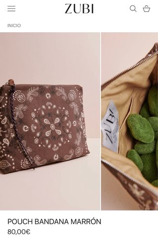 Bolso de mano Zubi estampado bandana