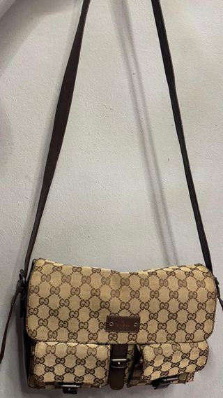 GUCCI BOLSO BANDOLERA HOMBRE MUJER MONOGRAM MARRON