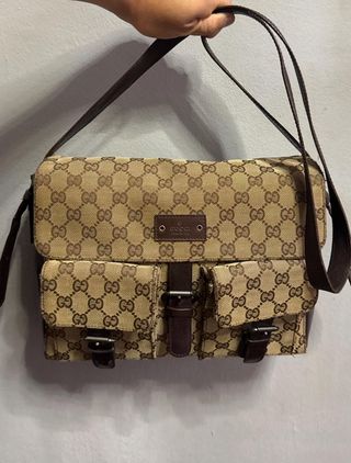GUCCI BOLSO BANDOLERA HOMBRE MUJER MONOGRAM MARRON