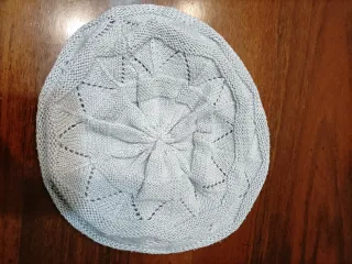 Berretto bambina con fili argentati