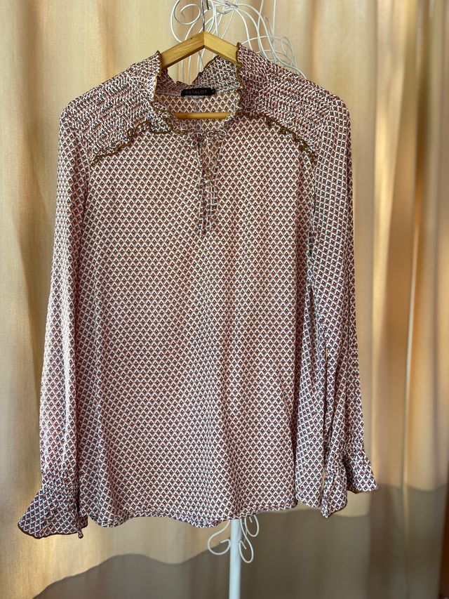 Blusa Estalot Multicolor Manga Larga