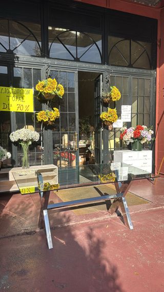 Mesa de cristal elegante (180x90cm)