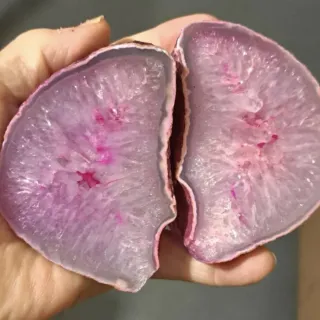 Geode diviso in 2 parti - Cristallo e Agata