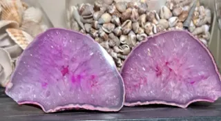 Geode diviso in 2 parti - Cristallo e Agata