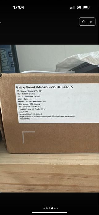 Portátil Samsung Galaxy Book4 sin estrenar