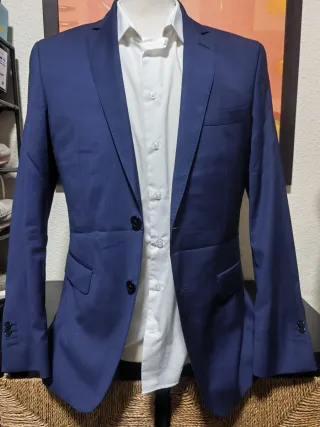 Americana Massimo Dutti Talla 48 Azul