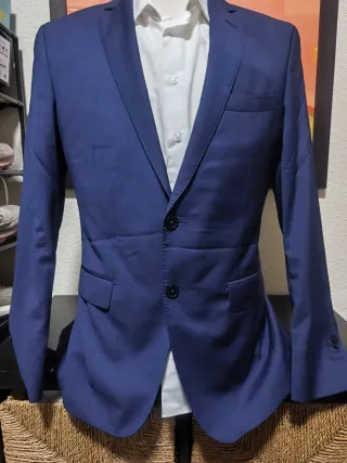Americana Massimo Dutti Talla 48 Azul