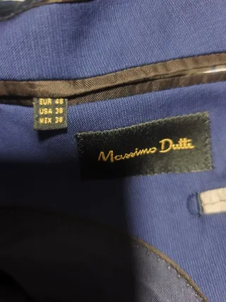 Americana Massimo Dutti Talla 48 Azul
