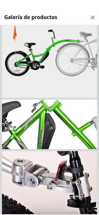 Tándem Bicicleta Infantil Verde