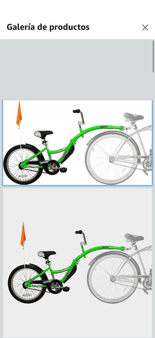 Tándem Bicicleta Infantil Verde