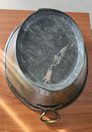 Catino/paiolo rame con manici vintage