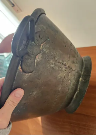 Catino/paiolo rame con manici vintage