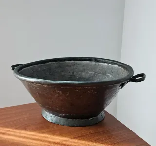 Catino/paiolo rame con manici vintage