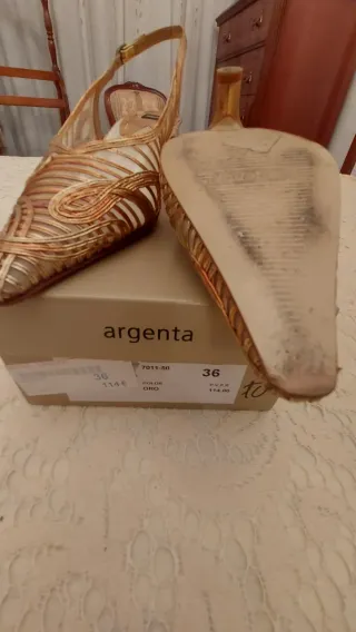 Zapatos y bolso de fiesta dorados