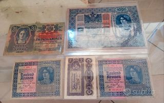 5 Banconote Impero Austro-Ungarico - Non Comuni