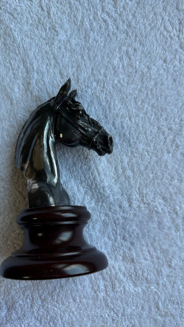 Busto cavallo vintage in argento