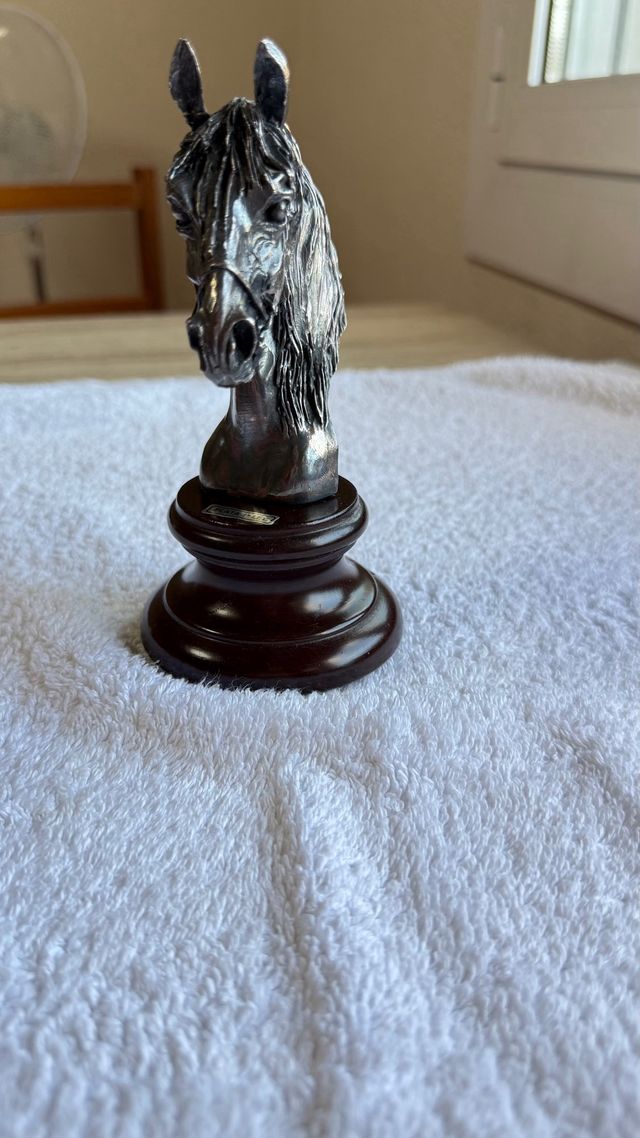 Busto cavallo vintage in argento