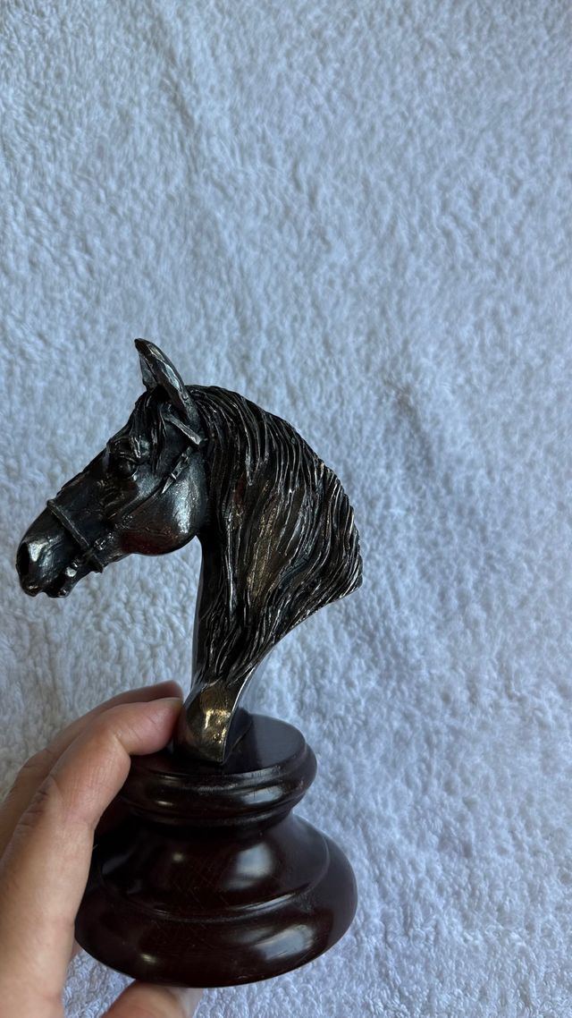 Busto cavallo vintage in argento