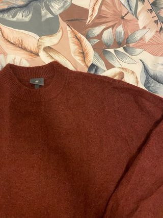 Jersey H&M Burdeos Talla L Hombre Rojo