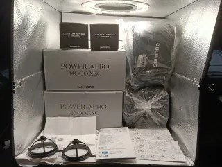 2x Shimano Power Aero 14000 XSC Fundas a estrenar