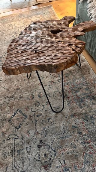 Mesa auxiliar Zara Home madera y metal.No envio.