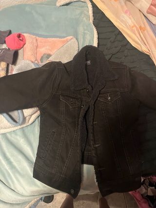 Chaqueta tejana negra