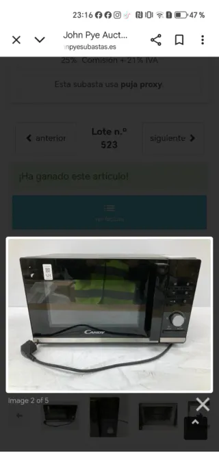 Microondas Candy Color Negro