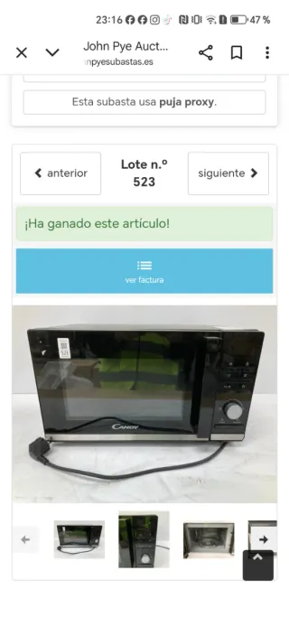 Microondas Candy Color Negro