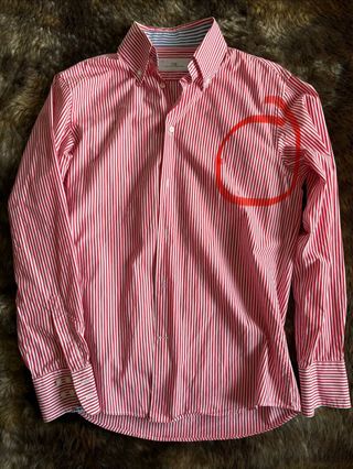 Camisa Carolina Herrera Rayas Rojas y Blancas