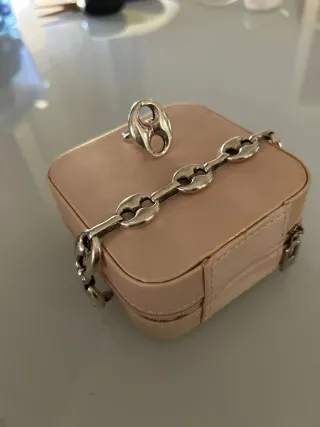 Pulsera y Anillo Plata 925 Calabrote