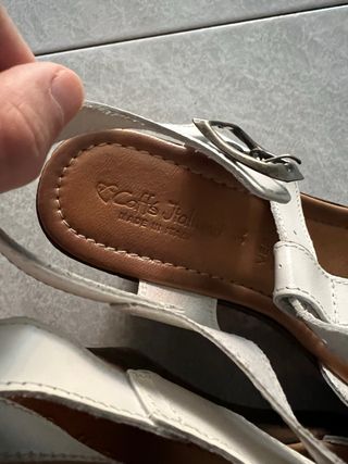 sandali a zeppa bianchi