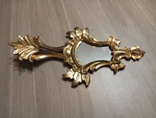 Coppia di antichi specchi Cornucopia dorati