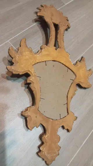 Coppia di antichi specchi Cornucopia dorati