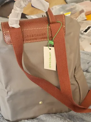 Bolso mochila Longchamp Beige y Marrón