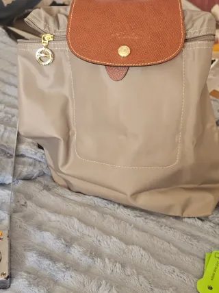 Bolso mochila Longchamp Beige y Marrón